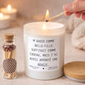 Bougie blanche personnalisée pour maman dans coffret cadeau — Atelier 430
