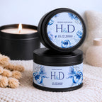 petite bougie personnalisée artisanale 90g avec 25h de combustion pour cadeaux invités et événements – Atelier 430