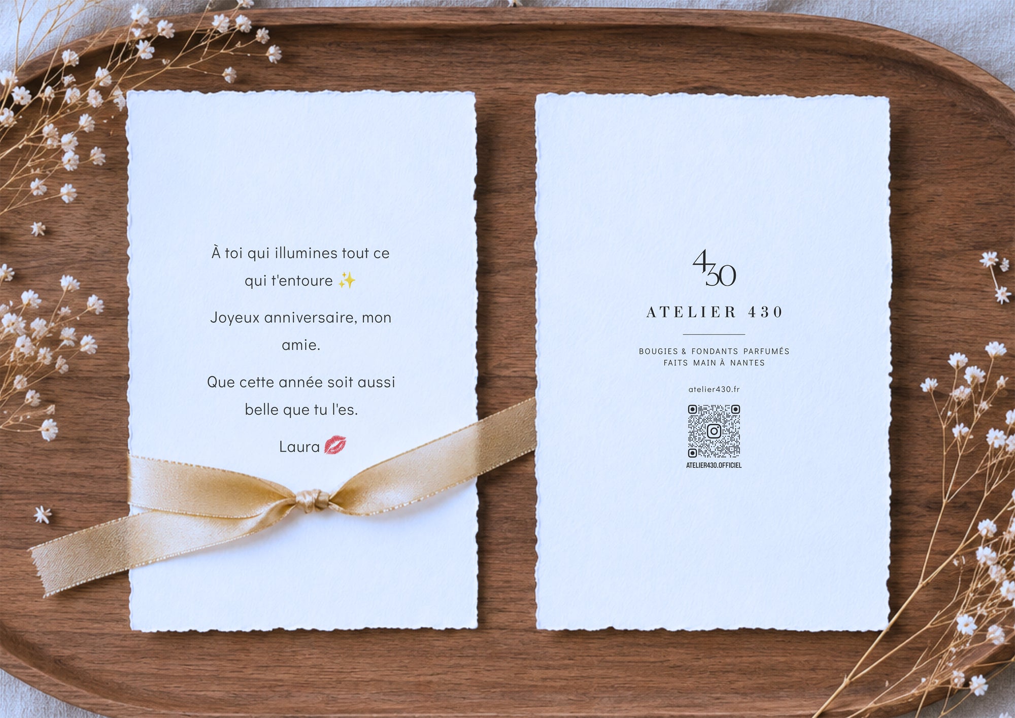 Carte de voeux gratuite coffret cadeau Atelier 430