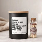 Coffret cadeau bougie noire personnalisée pour maman — Atelier 430