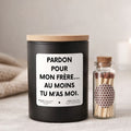 Coffret cadeau bougie noire personnalisée pour maman — Atelier 430
