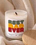 Bougie à message « Best Dad Ever » avec boîte blanche – Atelier 430