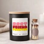Bougie personnalisée « Best Friend Forever » avec boîte noire – Atelier 430