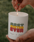 Bougie à message « Best Sister Ever » avec boîte blanche – Atelier 430