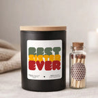 Bougie personnalisée « Best Sister Ever » avec boîte noire – Atelier 430