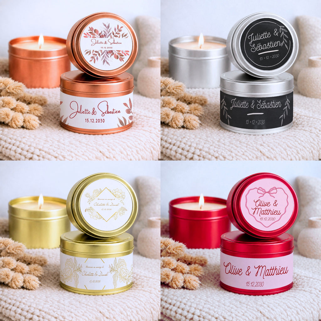 Bougie souvenir fête personnalisée fabriquée en France - atelier 430
