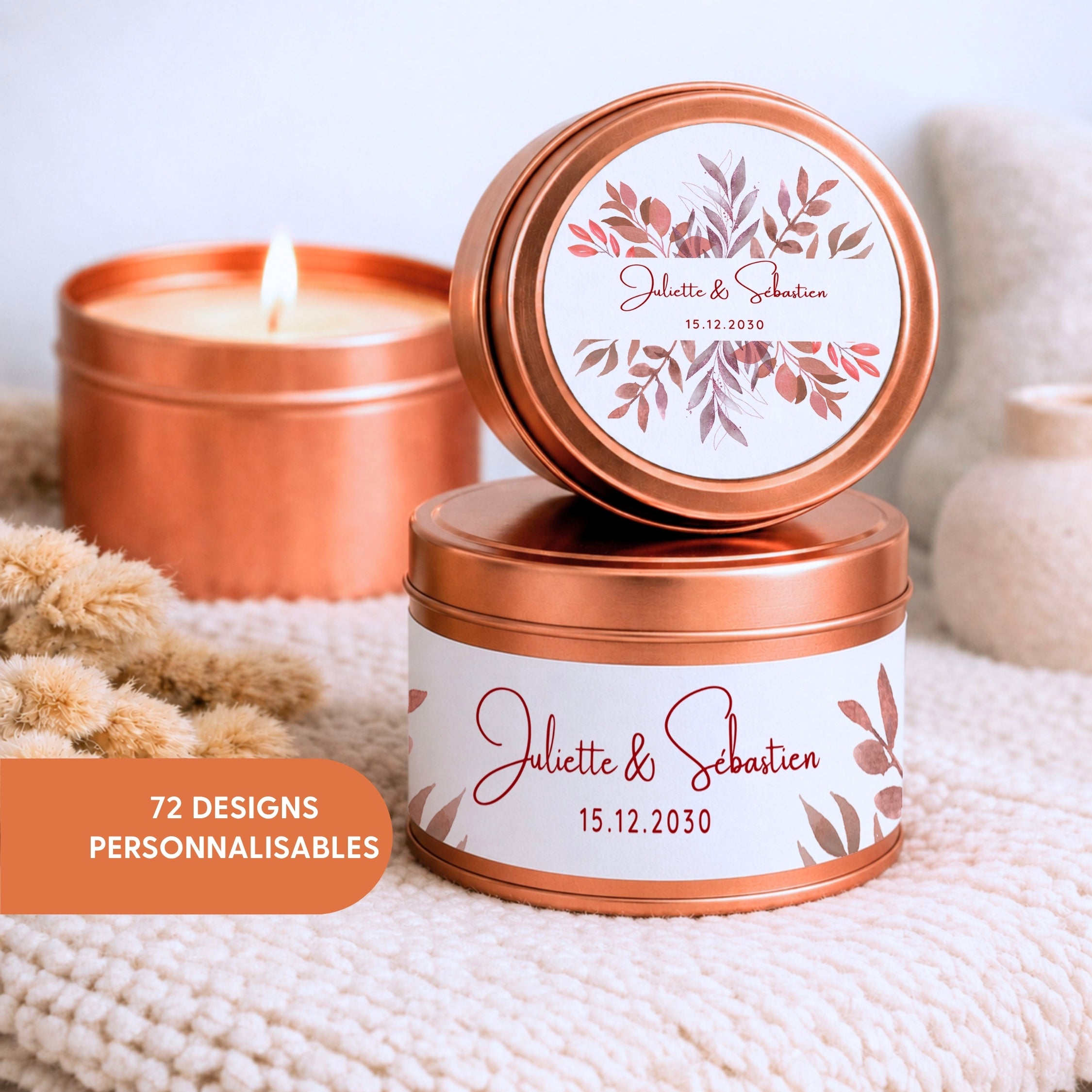Bougie cadeau invité mariage personnalisée Atelier 430