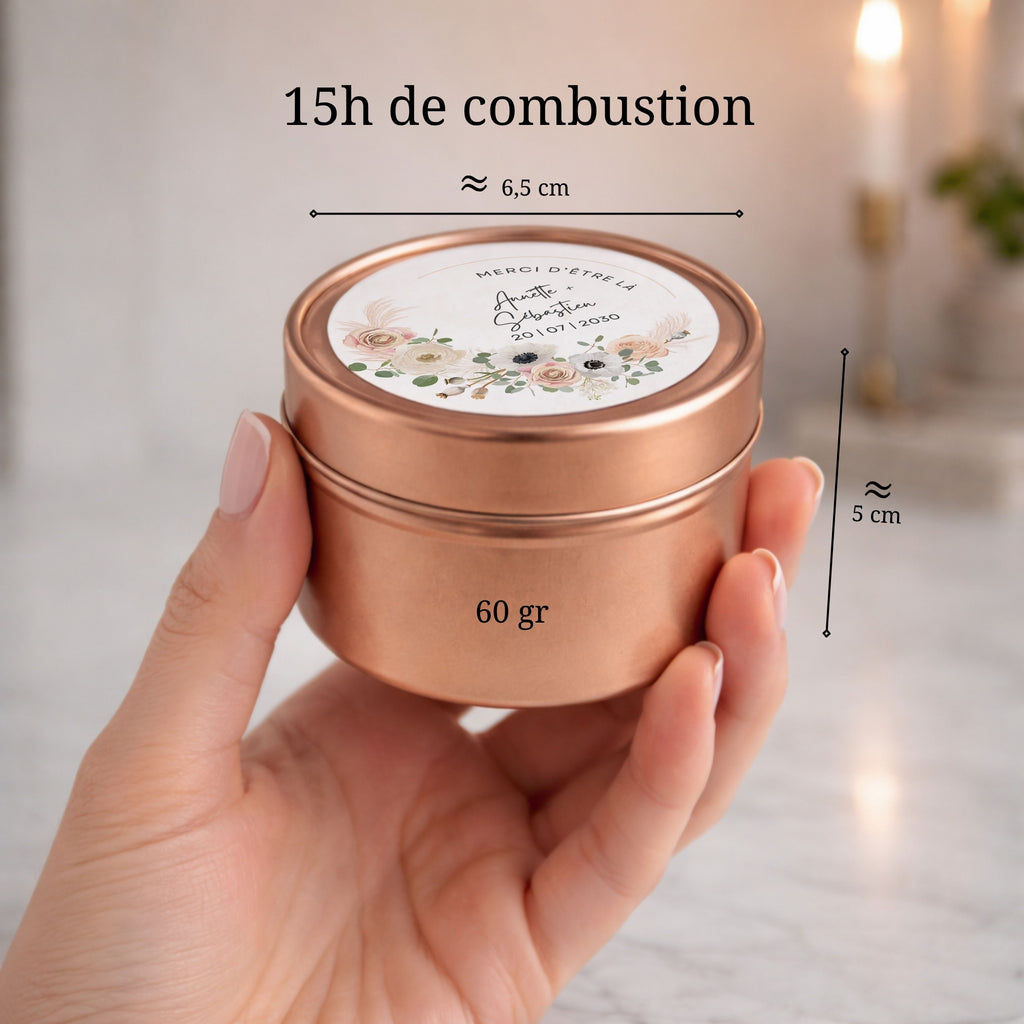 Bougie cadeau invité mariage personnalisée Atelier 430