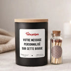 Bougie cadeau personnalisée prénom date naissance Atelier 430 – design libre message sur mesure