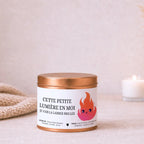 Bougie personnalisée développement personnel « Cette petite lumière en moi, je vais la laisser briller » avec boîte cuivrée – Atelier 430