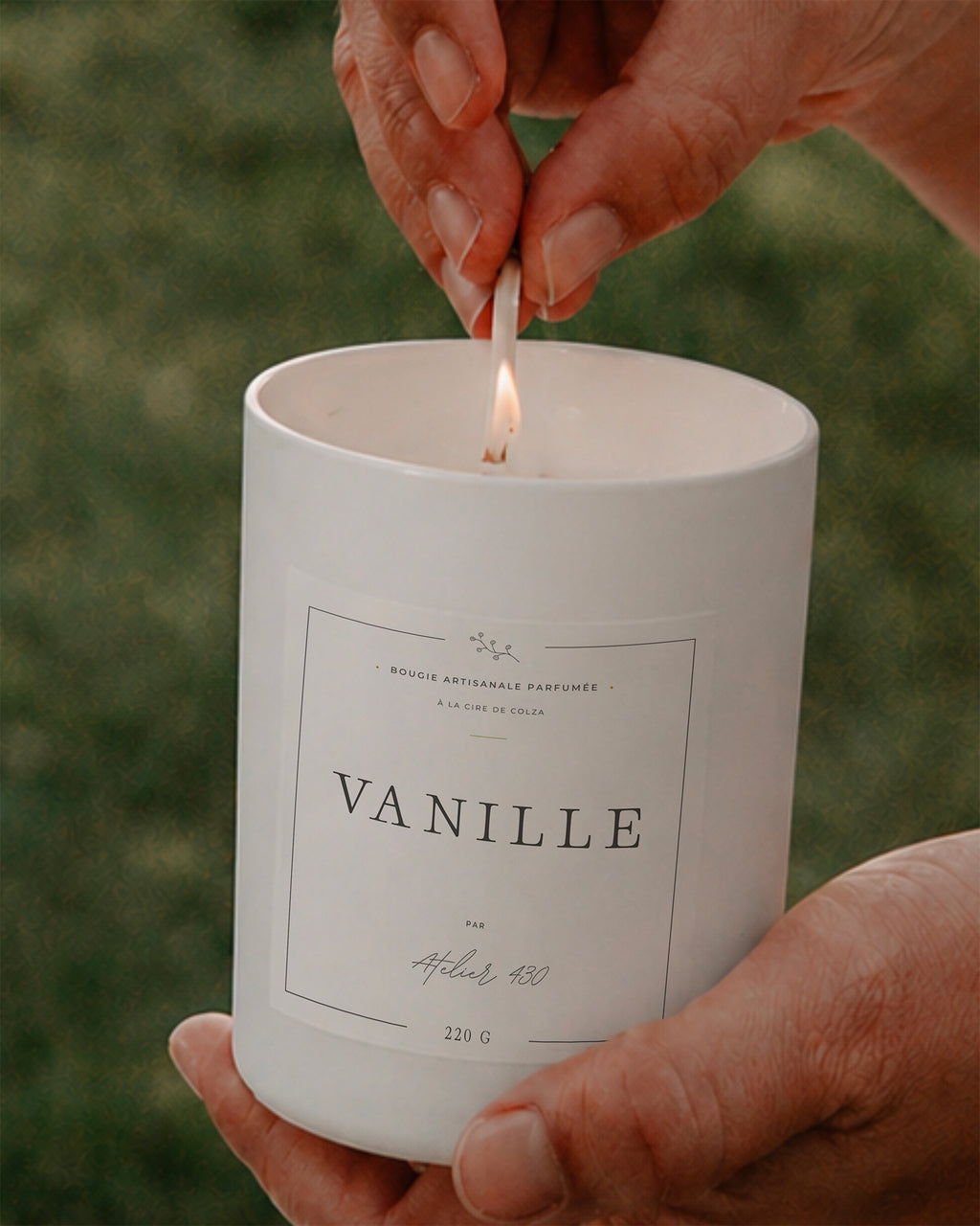 Bougie parfumée personnalisable avec 46 senteurs de Grasse au choix – Fabrication artisanale française – Atelier 430