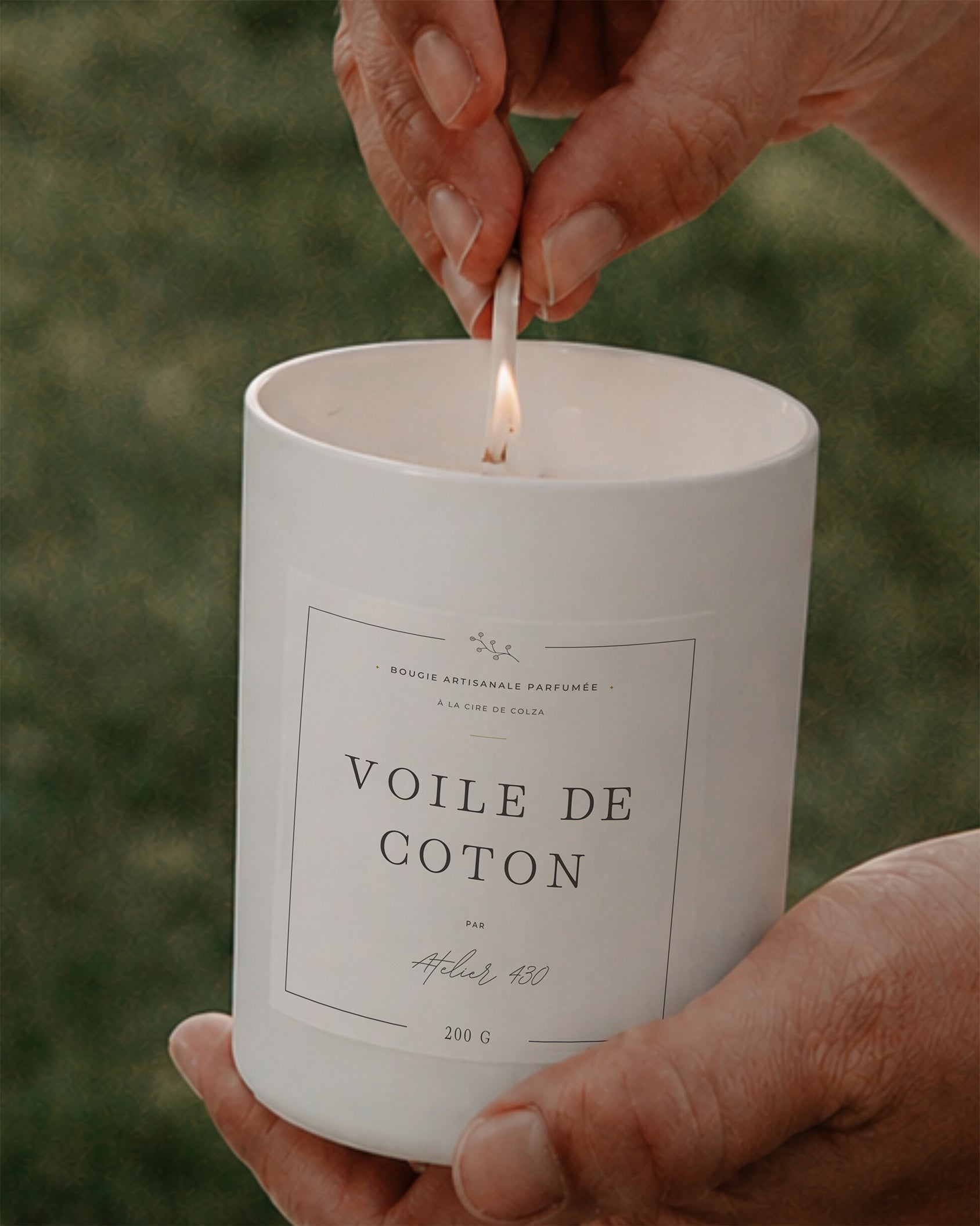 Bougie parfumée personnalisable avec 9 senteurs de Grasse au choix – Fabrication artisanale française – Atelier 430