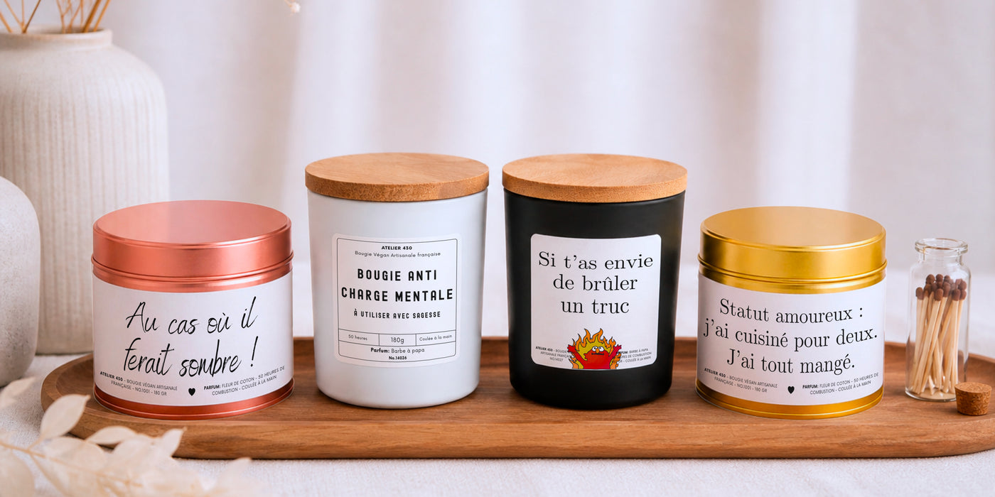 Des bougies prêtes à offrir