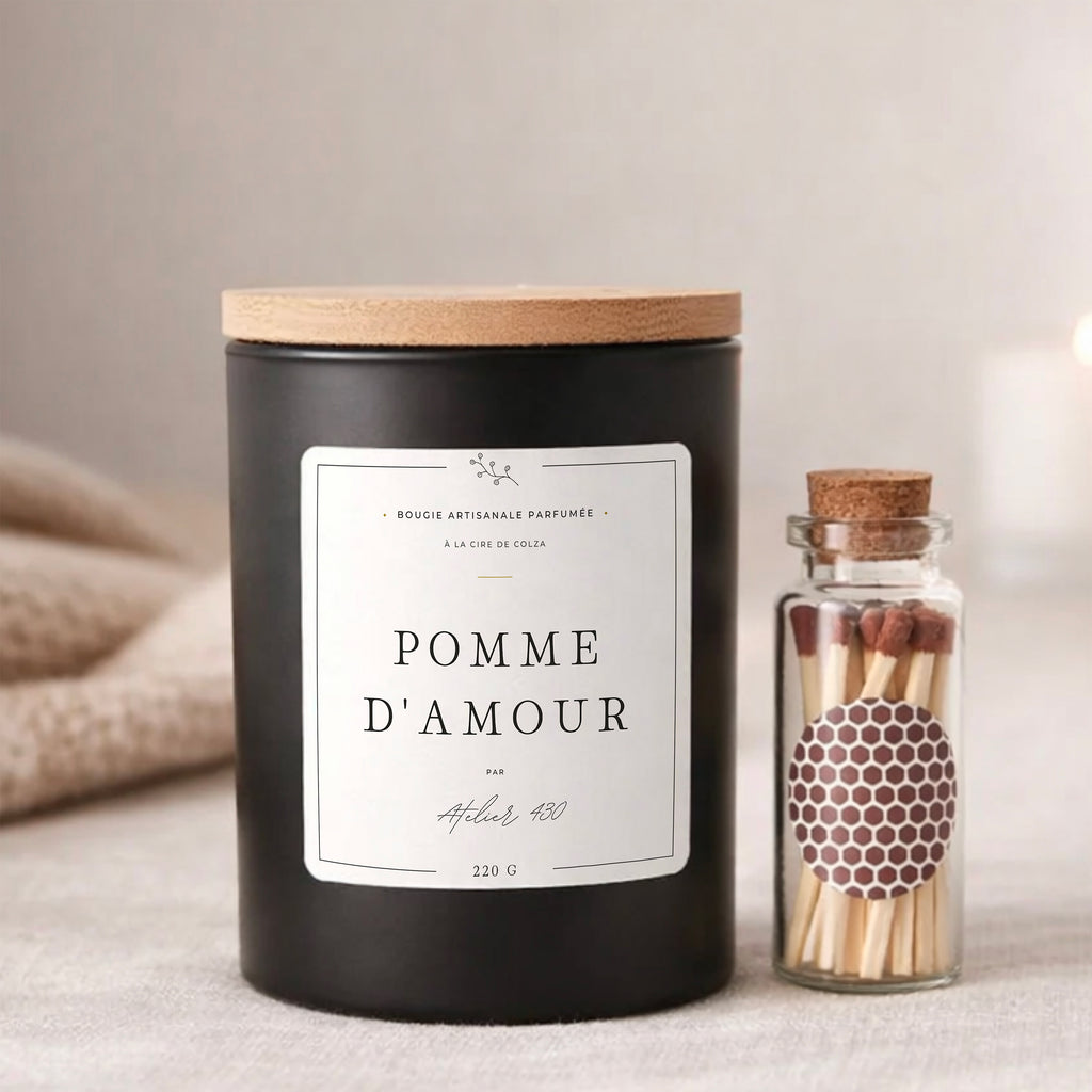 Bougies parfumées artisanales avec 46 parfums au choix – Bougie en cire végétale fabriquée en France – Atelier 430