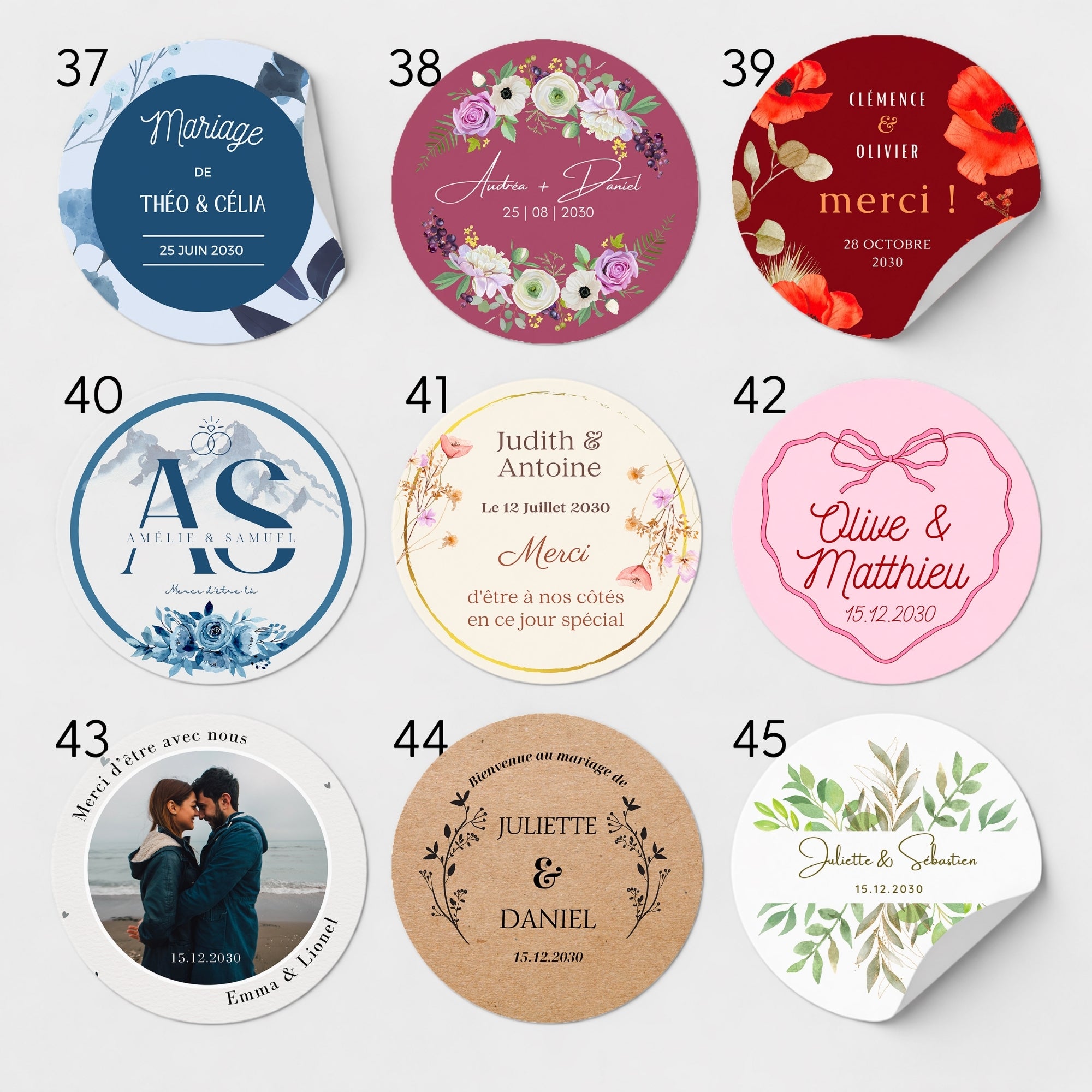 Création personnalisée Atelier 430 avec prénoms et date pour célébrer un moment important