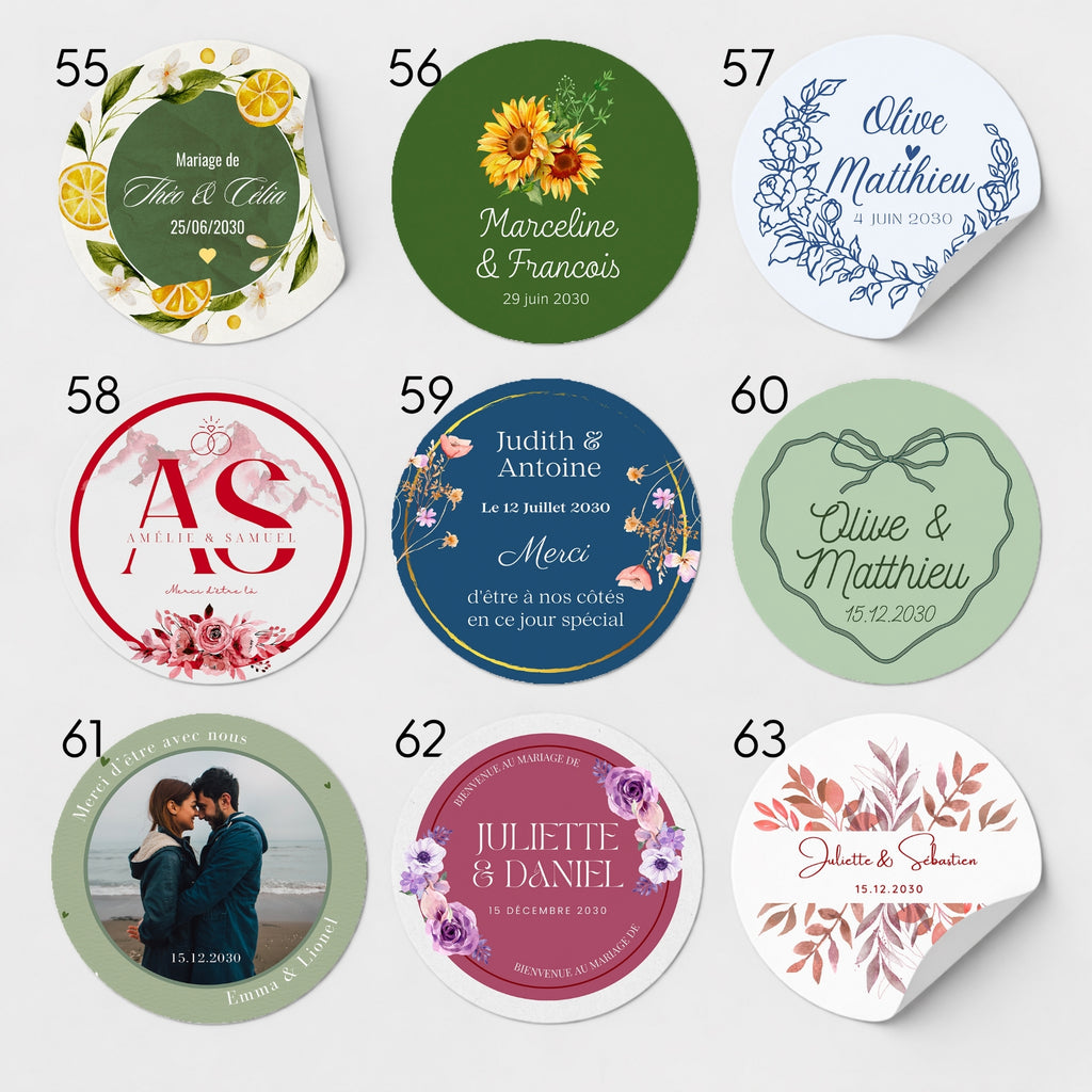 Collection de 72 designs d’étiquettes personnalisables Atelier 430 pour toutes les occasions