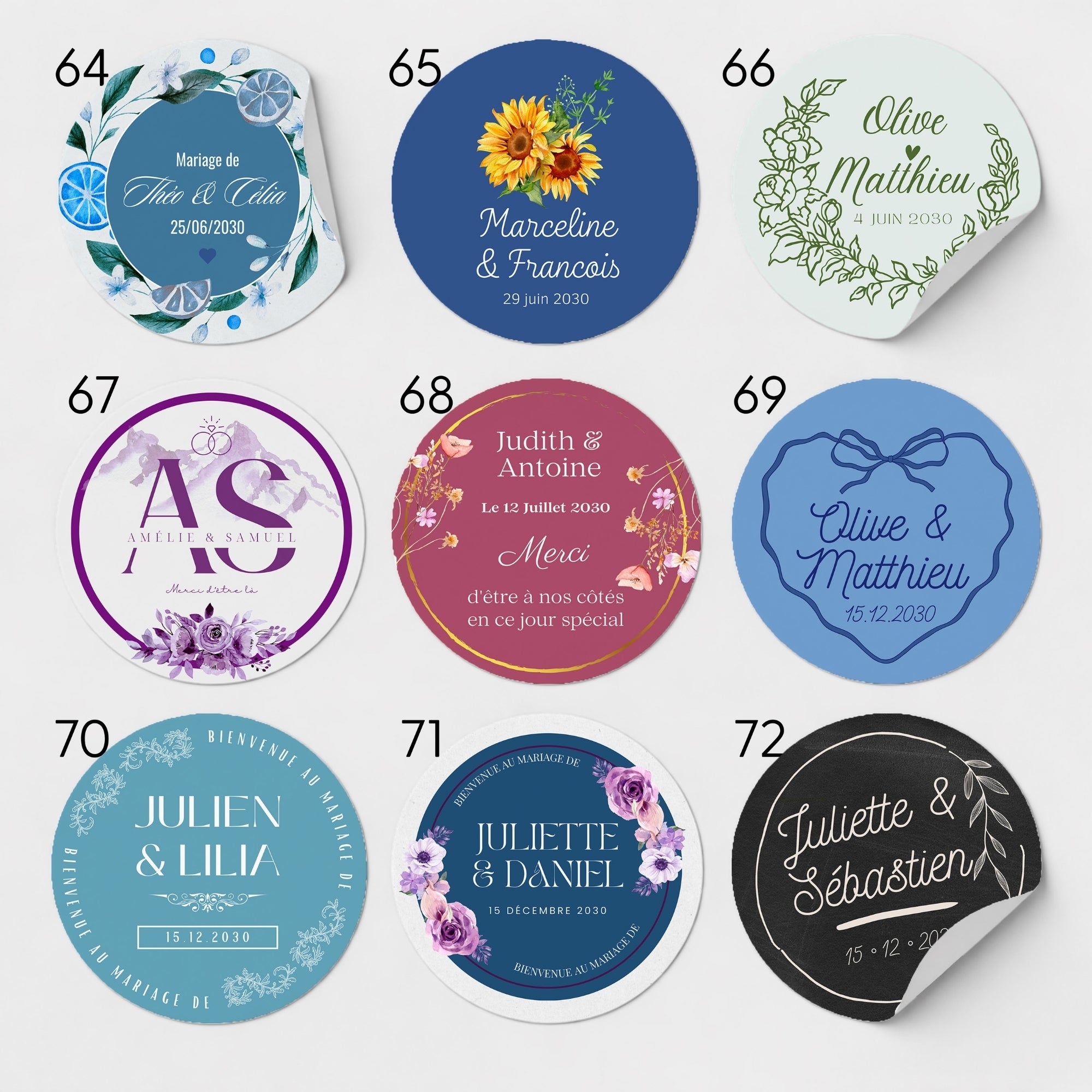 Des étiquettes personnalisées qu’on garde après la fête, fabriquées artisanalement par Atelier 430
