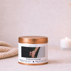 Bougie personnalisable « Félicitations pour votre mariage ! » avec boîte cuivrée – Atelier 430