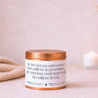 Bougie cadeau amour personnalisée « Je ne veux pas embrasser des millions de personnes. Je veux juste t’embrasser toi, des millions de fois » avec boîte cuivrée – Atelier 430