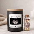Bougie personnalisée « Tu vas être papa » avec boîte noire – Atelier 430